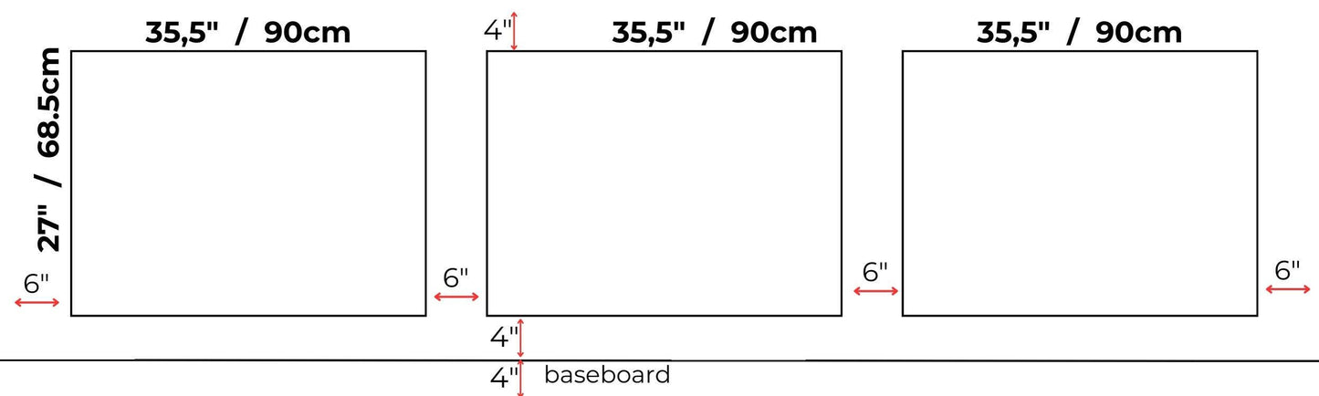 Custom Made Project for Anna Hundermark- DIY Wall Molding Project- 2,5cm Wall Molding- Peel and Stick Wall Molding