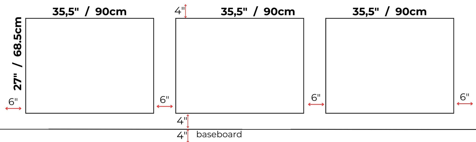 Custom Made Project for Anna Hundermark- DIY Wall Molding Project- 2,5cm Wall Molding- Peel and Stick Wall Molding