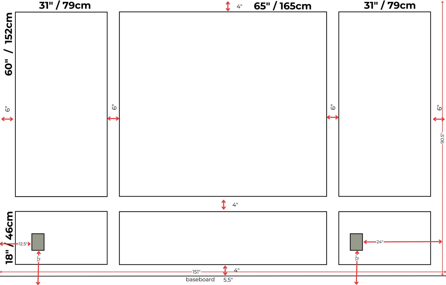 Custom Made Project for jdbrock90- DIY Wall Molding Project- 2,5 Wall Molding