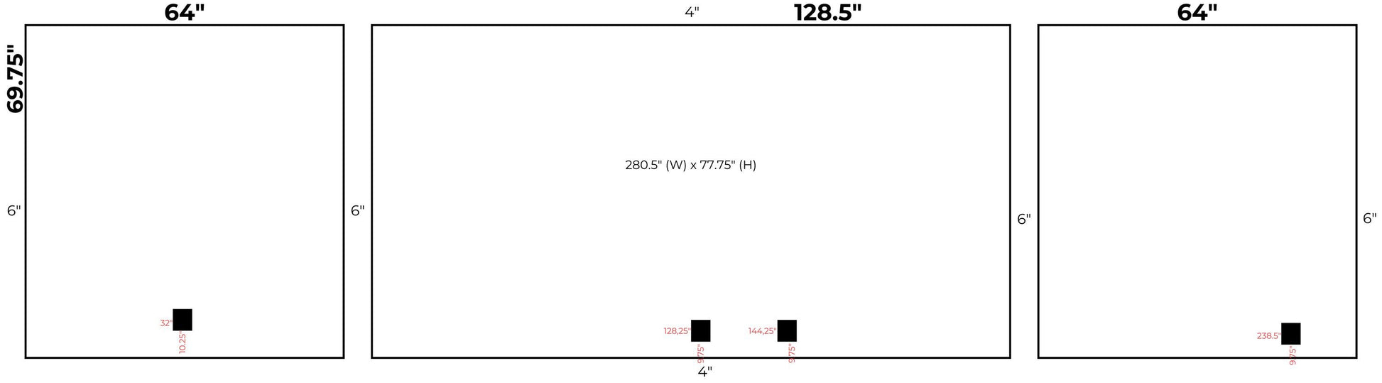 Custom Made Project for Veronica Bedolla- DIY Wall Molding Project- 2,5 Wall Molding- Peel and Stick Wall Molding