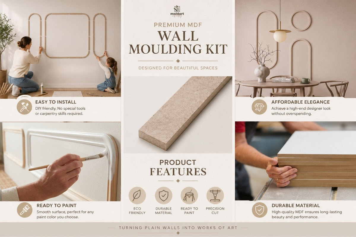 Tech Mdf Install MDF Wall Molding Kit – Ready to Install Arch Wall Panels – MoldartDesign