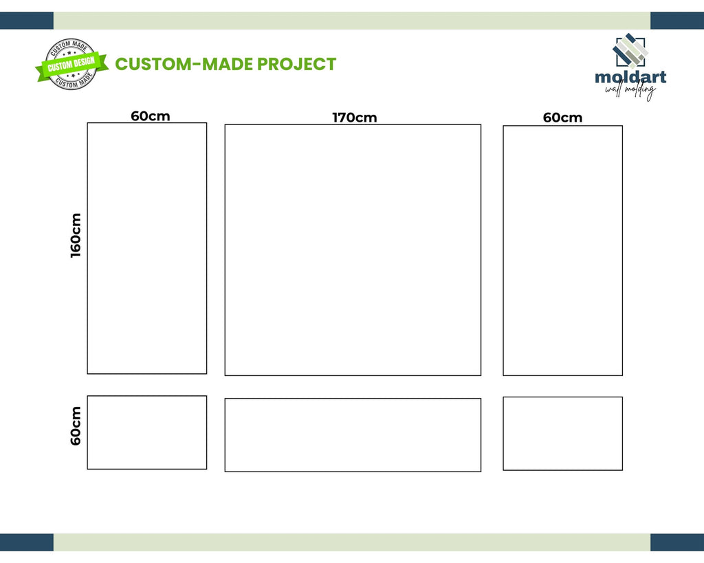 Custom Wall Molding for Ana, 2.5cm Peel and Stick Wall Trim