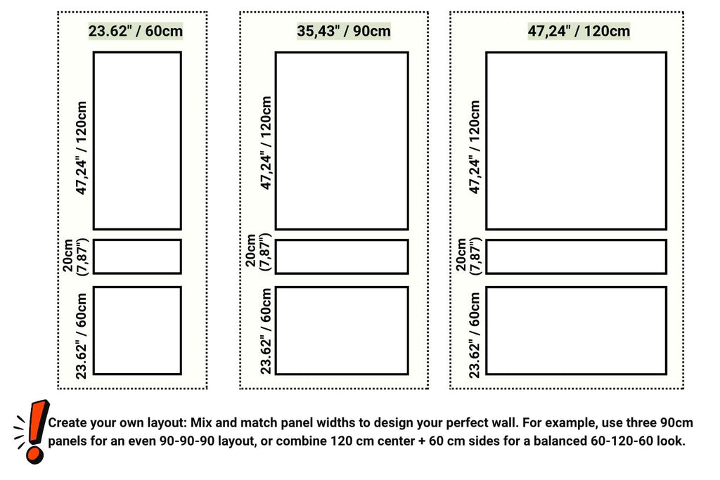 Feature Wall Molding Kit- Custom Width Panels & Self Adhesive Wall Trim