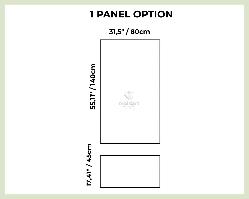 wall molding kit measurements diagram showing 1 panel dimensions for picture frame wall molding accent wall layout