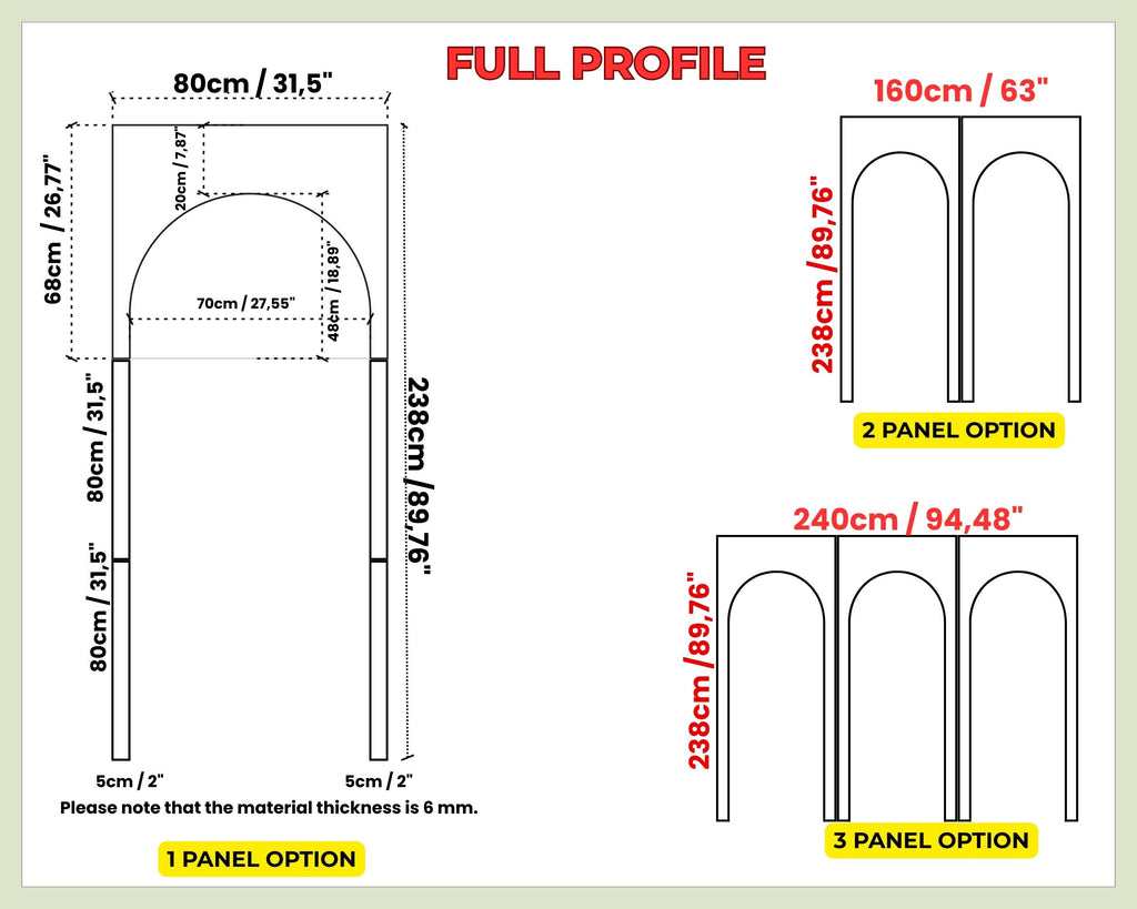 Technical drawing of a full MDF wall panel feature with dimensions labeled