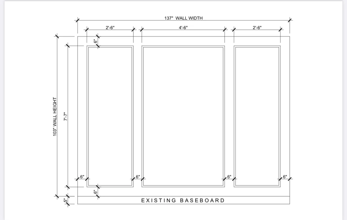 Custom-made Wall Molding Design: 2,5cm Wall Molding-Peel And Stick